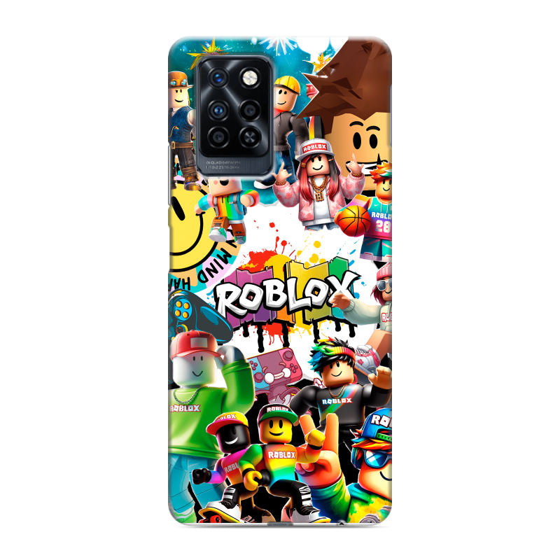 Силиконовый противоударный чехол на Infinix Note 10 Pro с принтом Roblox Роблокс Силиконовый противоударный чехол на Infinix Note 10 Pro с принтом Roblox Роблокс