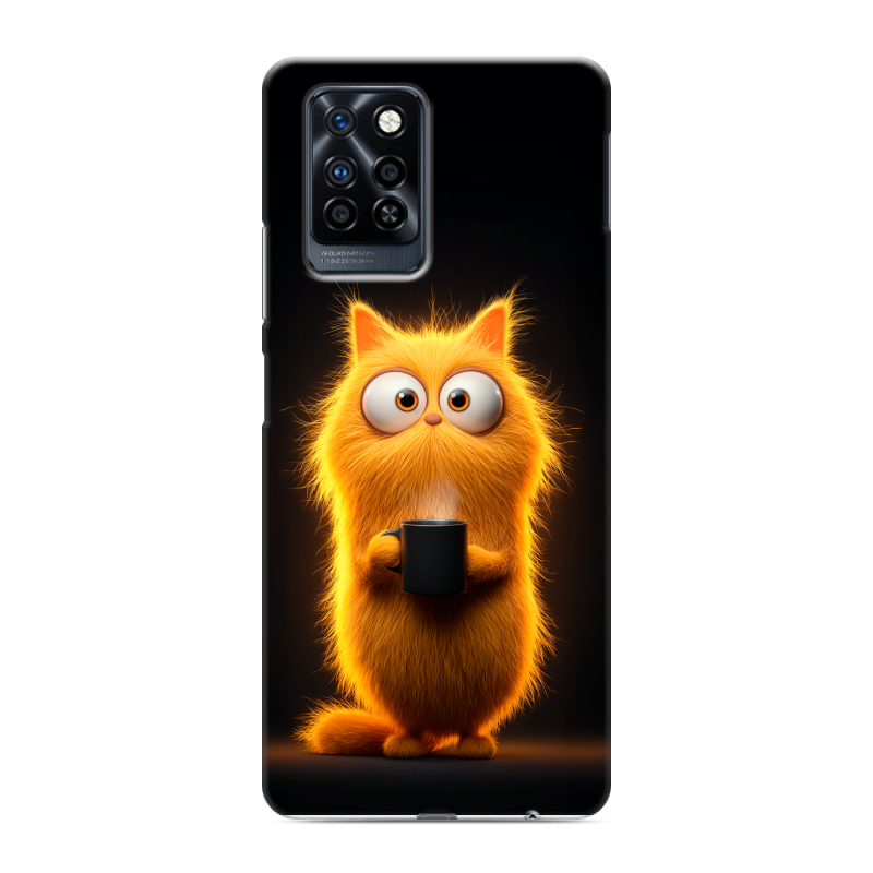 Силиконовый противоударный чехол на Infinix Note 10 Pro с принтом Смешной кот Силиконовый противоударный чехол на Infinix Note 10 Pro с принтом Смешной кот