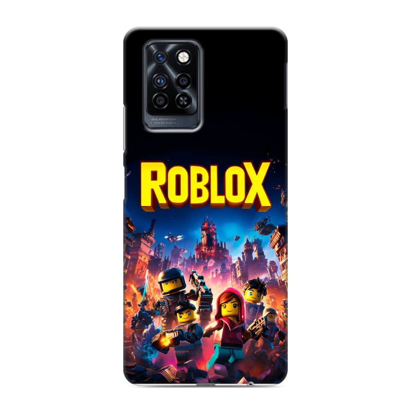 Силиконовый противоударный чехол на Infinix Note 10 Pro с принтом Roblox Роблокс Силиконовый противоударный чехол на Infinix Note 10 Pro с принтом Roblox Роблокс