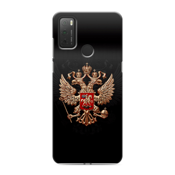 Силиконовый чехол на Alcatel 3L (2021) с принтом Герб России
