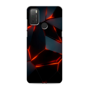 Силиконовый чехол на Alcatel 3L (2021) с принтом Яркие абстракции