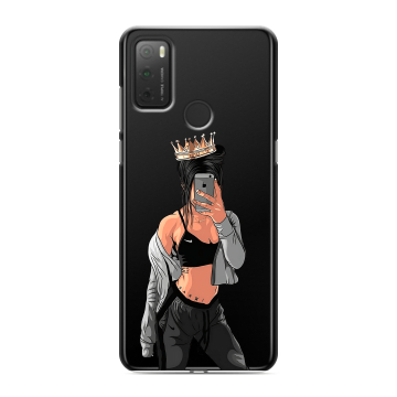Силиконовый чехол на Alcatel 3L (2021) с принтом Женские принты