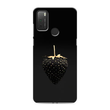 Силиконовый чехол на Alcatel 3L (2021) с принтом Черная клубника