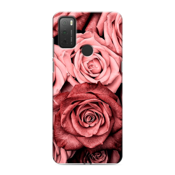 Силиконовый чехол на Alcatel 3L (2021) с принтом Цветы розы