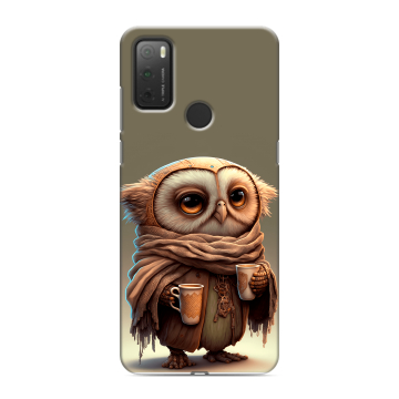 Силиконовый чехол на Alcatel 3L (2021) с принтом Сова