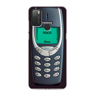 Силиконовый чехол на Alcatel 3L (2021) с принтом Старый телефон Силиконовый чехол на Alcatel 3L (2021) с принтом Старый телефон