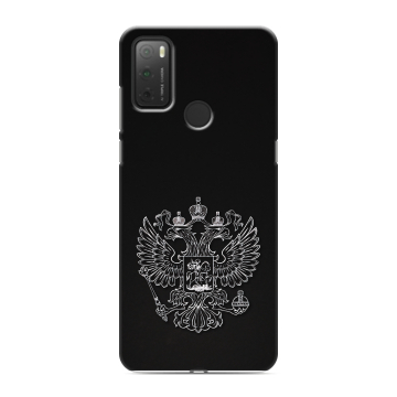 Силиконовый чехол на Alcatel 3L (2021) с принтом Герб России