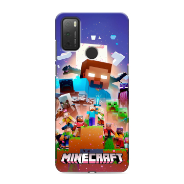 Силиконовый чехол на Alcatel 3L (2021) с принтом Майнкрафт Minecraft Силиконовый чехол на Alcatel 3L (2021) с принтом Майнкрафт Minecraft