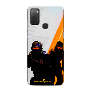 Силиконовый чехол на Alcatel 3L (2021) с принтом Контер страйк Counter strike