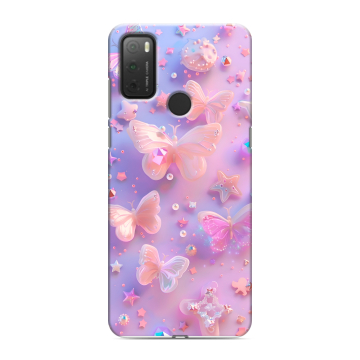 Силиконовый чехол на Alcatel 3L (2021) с принтом Бабочки