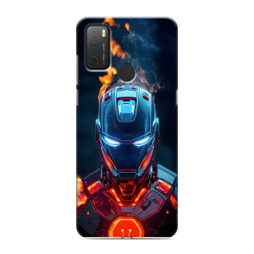 Силиконовый чехол на Alcatel 3L (2021) с принтом IronMan Железный человек