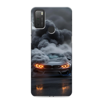 Силиконовый чехол на Alcatel 3L (2021) с принтом BMW БМВ Силиконовый чехол на Alcatel 3L (2021) с принтом BMW БМВ
