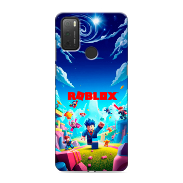 Силиконовый чехол на Alcatel 3L (2021) с принтом Roblox Роблокс