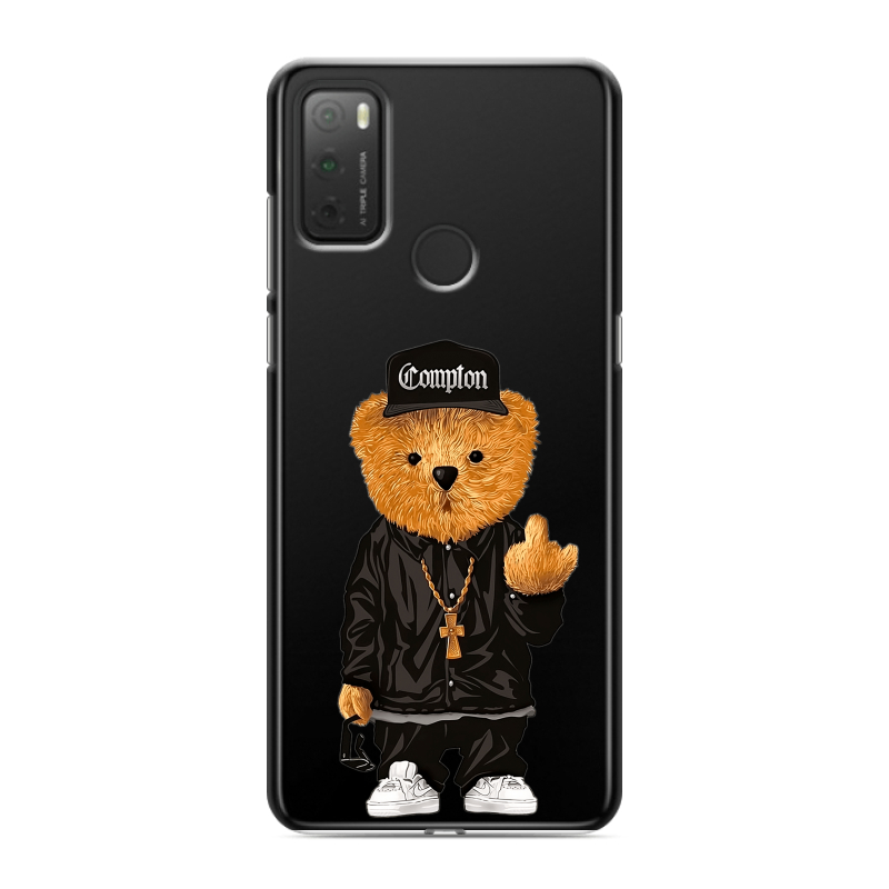 Силиконовый чехол на Alcatel 3L (2021) с принтом Мишка Силиконовый чехол на Alcatel 3L (2021) с принтом Мишка