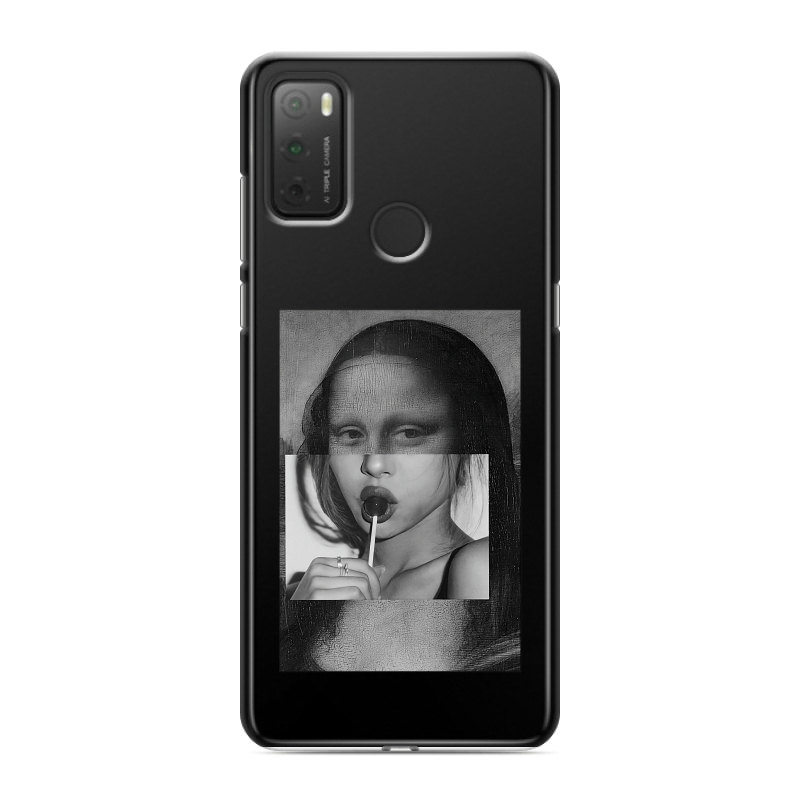 Силиконовый чехол на Alcatel 3L (2021) с принтом Мона Лиза Силиконовый чехол на Alcatel 3L (2021) с принтом Мона Лиза