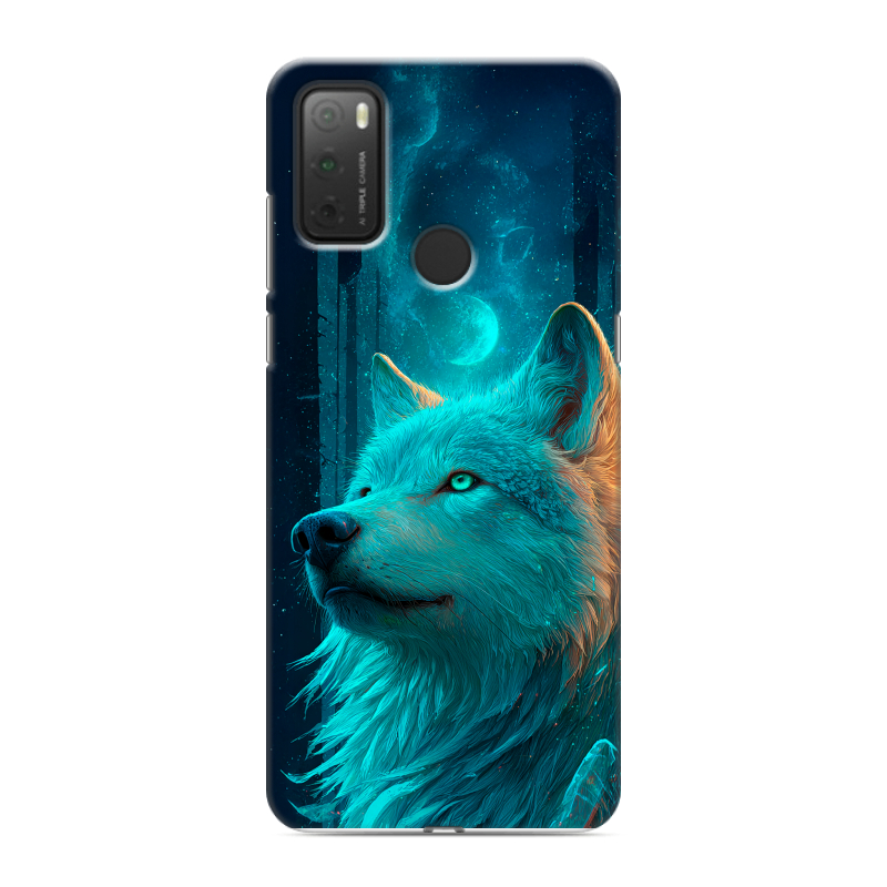 Силиконовый чехол на Alcatel 3L (2021) с принтом бабочки саккура Силиконовый чехол на Alcatel 3L (2021) с принтом бабочки саккура