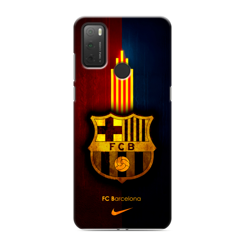 Силиконовый чехол на Alcatel 3L (2021) с принтом Барселона Barcelona Силиконовый чехол на Alcatel 3L (2021) с принтом Барселона Barcelona