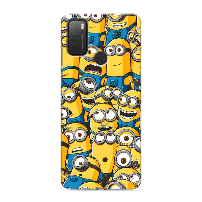 Силиконовый чехол на Alcatel 3L (2021) с принтом Миньоны Силиконовый чехол на Alcatel 3L (2021) с принтом Миньоны
