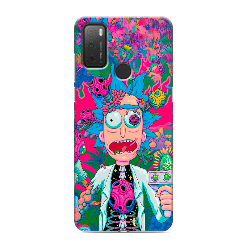 Силиконовый чехол на Alcatel 3L (2021) с принтом Рик и Морти Rick Morty Силиконовый чехол на Alcatel 3L (2021) с принтом Рик и Морти Rick Morty