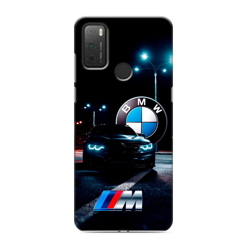 Силиконовый чехол на Alcatel 3L (2021) с принтом БМВ BMW Силиконовый чехол на Alcatel 3L (2021) с принтом БМВ BMW