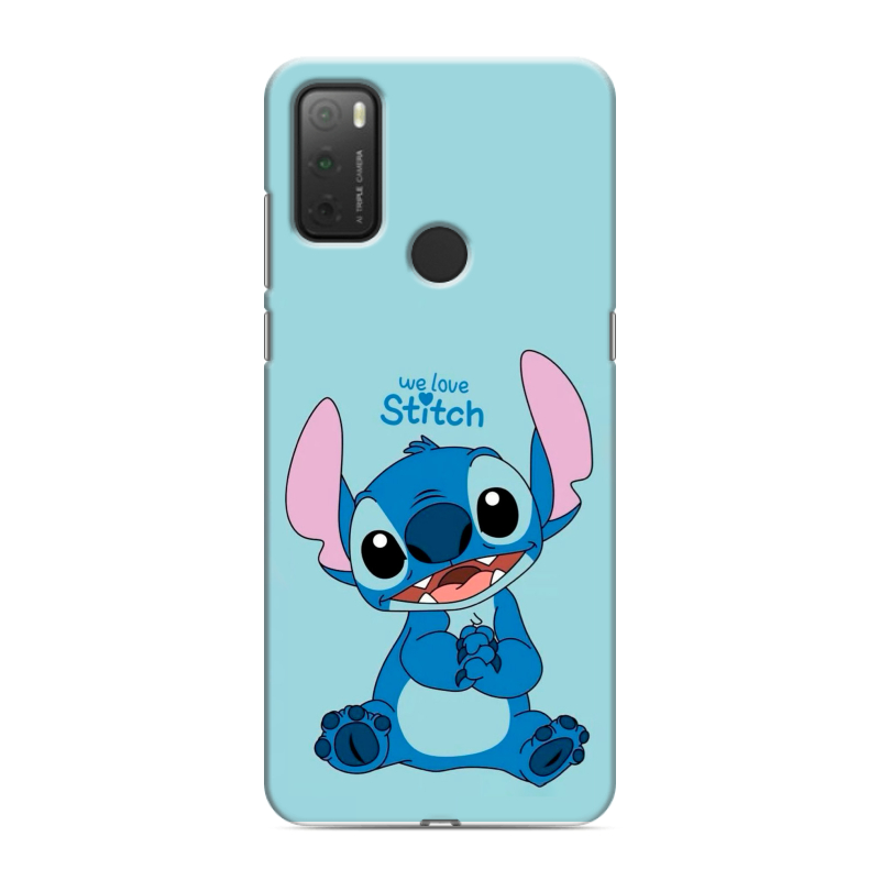 Силиконовый чехол на Alcatel 3L (2021) с принтом Лило и Стич Силиконовый чехол на Alcatel 3L (2021) с принтом Лило и Стич