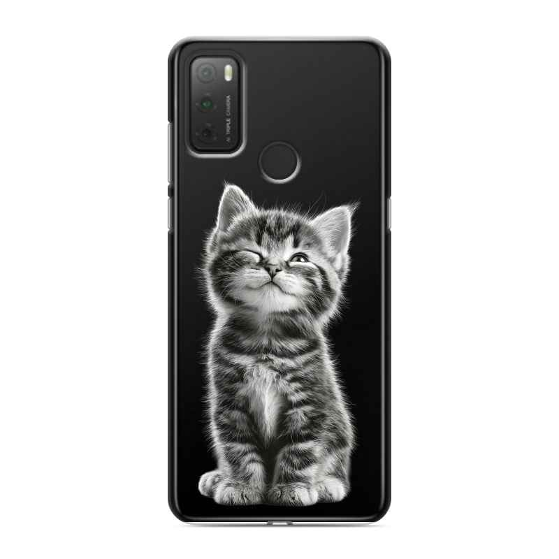 Силиконовый чехол на Alcatel 3L (2021) с принтом Котенок Силиконовый чехол на Alcatel 3L (2021) с принтом Котенок