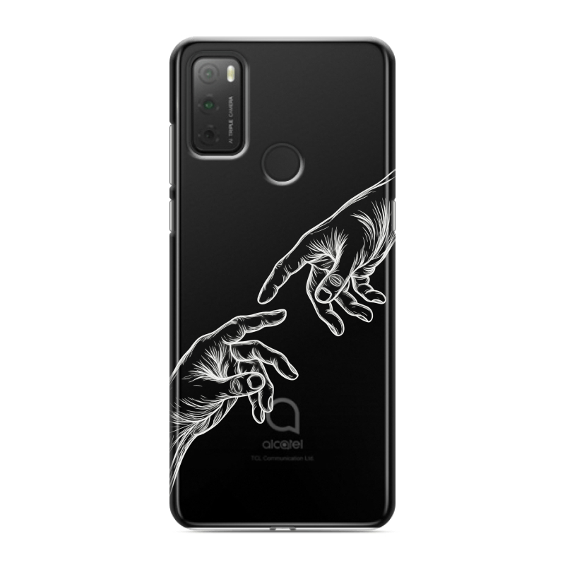 Силиконовый чехол на Alcatel 3L (2021) с принтом Сотворение мира Силиконовый чехол на Alcatel 3L (2021) с принтом Сотворение мира