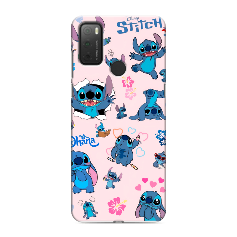 Силиконовый чехол на Alcatel 3L (2021) с принтом Лило и Стич Силиконовый чехол на Alcatel 3L (2021) с принтом Лило и Стич