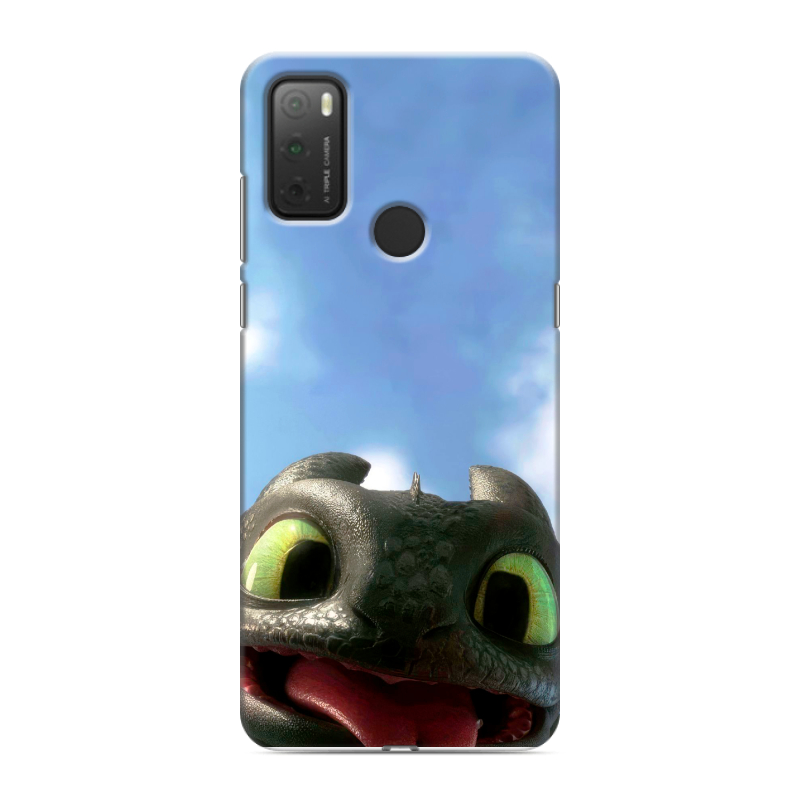 Силиконовый чехол на Alcatel 3L (2021) с принтом Как приручить дракона Силиконовый чехол на Alcatel 3L (2021) с принтом Как приручить дракона
