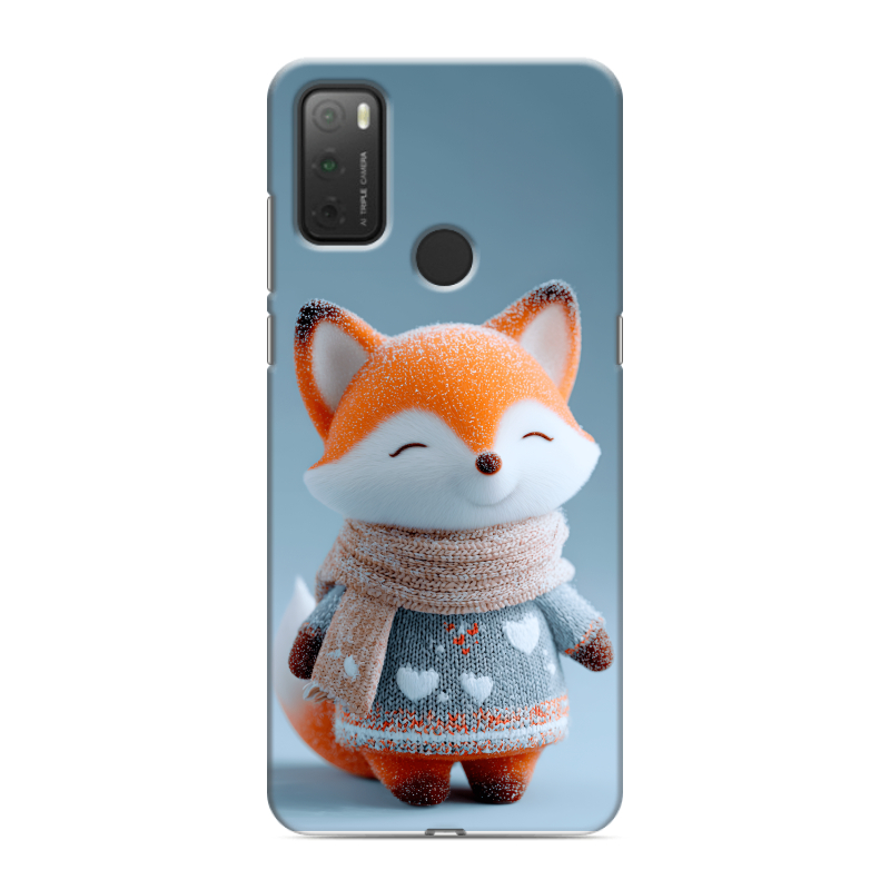 Силиконовый чехол на Alcatel 3L (2021) с принтом Лиса Силиконовый чехол на Alcatel 3L (2021) с принтом Лиса