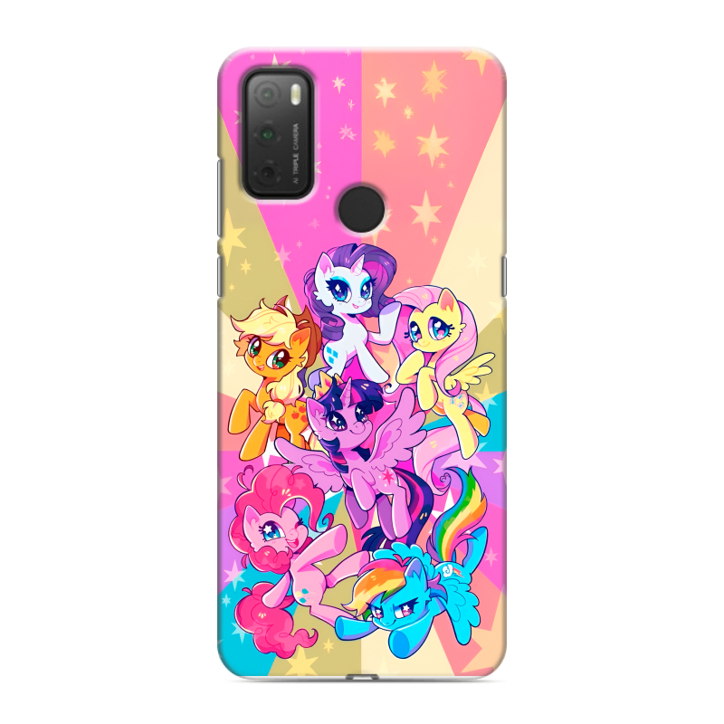 Силиконовый чехол на Alcatel 3L (2021) с принтом My little pony Дружба чудо Силиконовый чехол на Alcatel 3L (2021) с принтом My little pony Дружба чудо