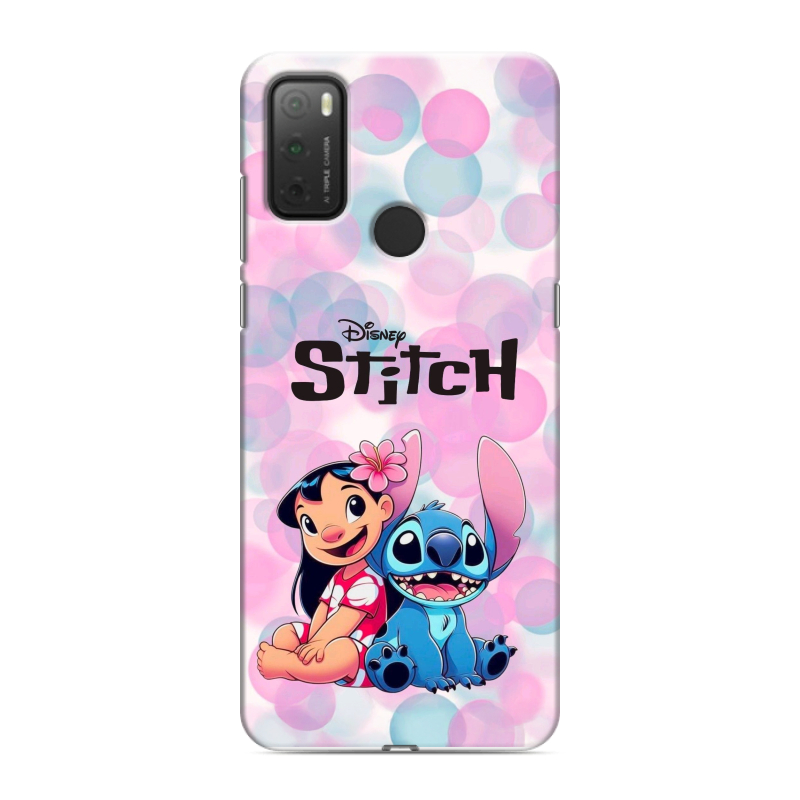 Силиконовый чехол на Alcatel 3L (2021) с принтом Лило и Стич Силиконовый чехол на Alcatel 3L (2021) с принтом Лило и Стич