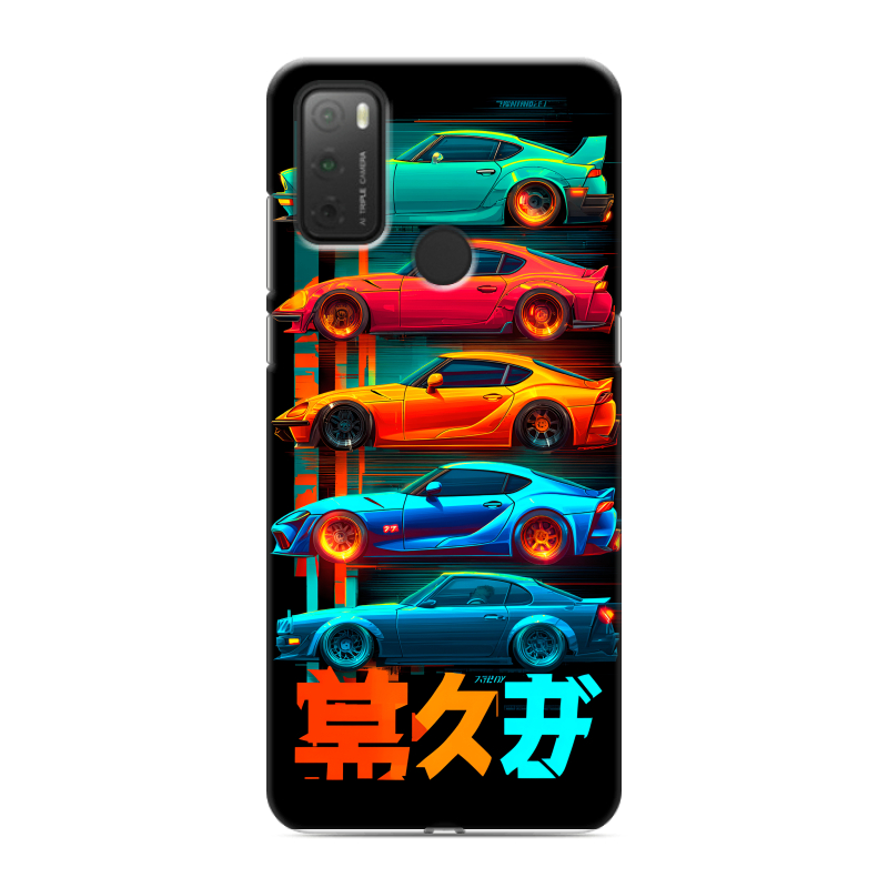 Силиконовый чехол на Alcatel 3L (2021) с принтом машины тачки Силиконовый чехол на Alcatel 3L (2021) с принтом машины тачки