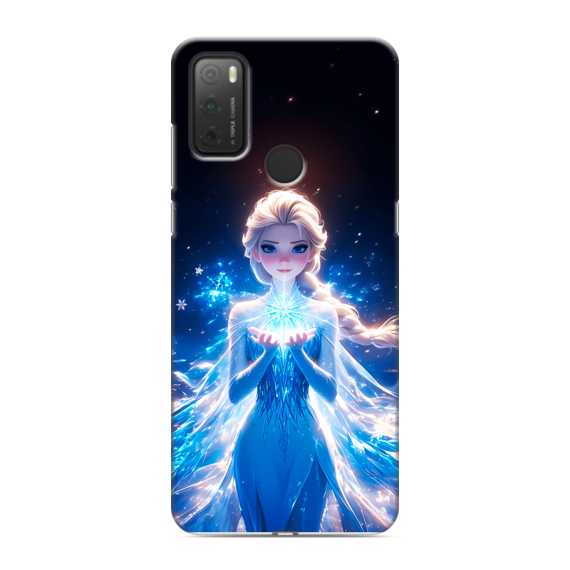 Силиконовый чехол на Alcatel 3L (2021) с принтом Холодное сердце Frozen Силиконовый чехол на Alcatel 3L (2021) с принтом Холодное сердце Frozen
