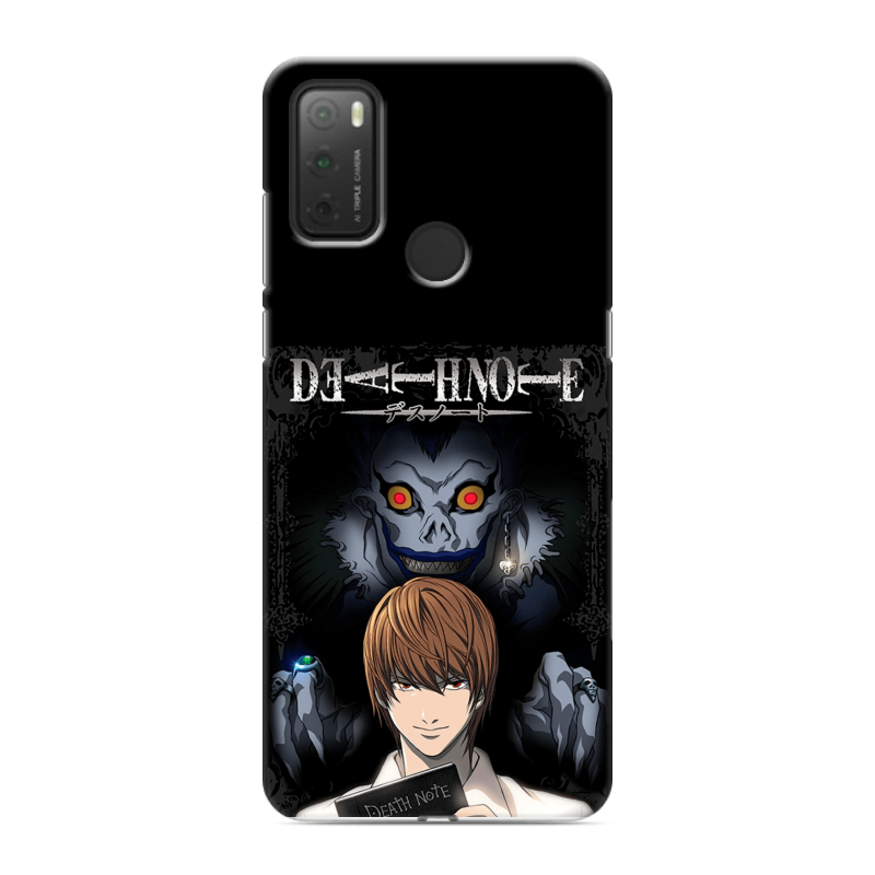 Силиконовый чехол на Alcatel 3L (2021) с принтом Death note Тетрадь смерти Силиконовый чехол на Alcatel 3L (2021) с принтом Death note Тетрадь смерти