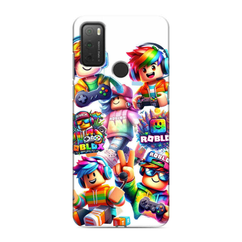 Силиконовый чехол на Alcatel 3L (2021) с принтом Roblox Роблокс Силиконовый чехол на Alcatel 3L (2021) с принтом Roblox Роблокс