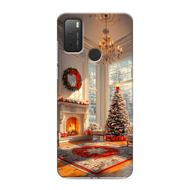 Силиконовый чехол на Alcatel 3L (2021) с принтом Новый год Силиконовый чехол на Alcatel 3L (2021) с принтом Новый год