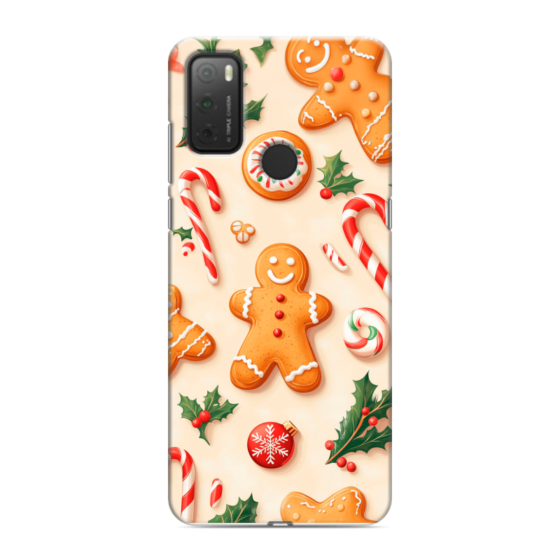 Силиконовый чехол на Alcatel 3L (2021) с принтом Новый год Силиконовый чехол на Alcatel 3L (2021) с принтом Новый год