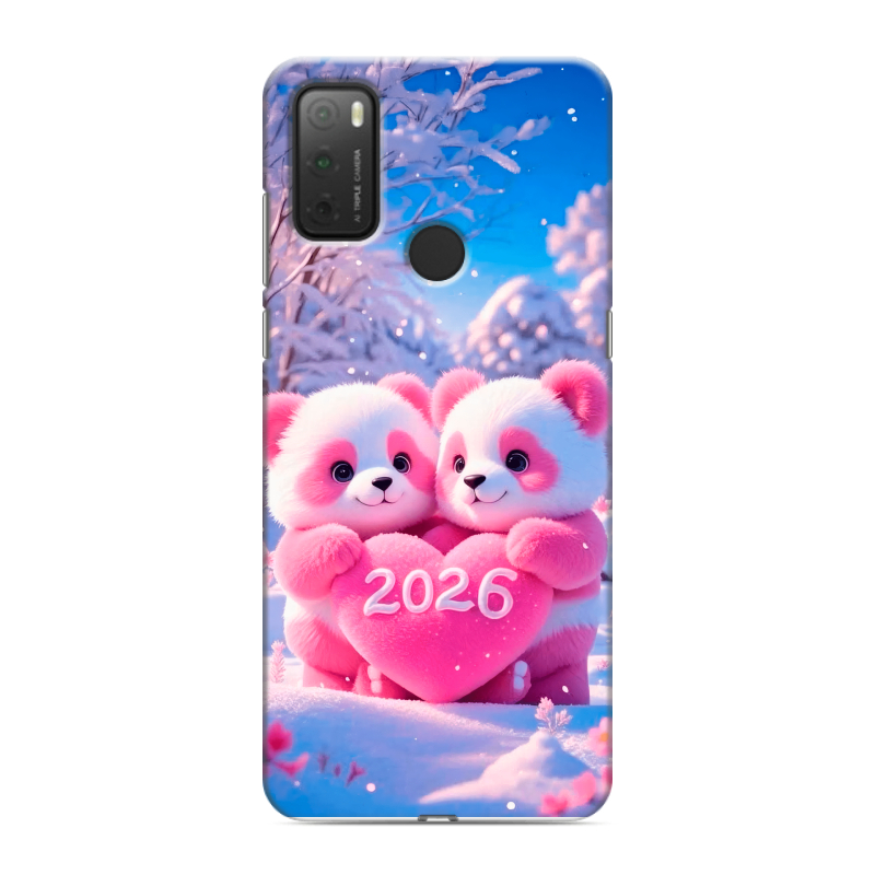 Силиконовый чехол на Alcatel 3L (2021) с принтом Новый год Силиконовый чехол на Alcatel 3L (2021) с принтом Новый год