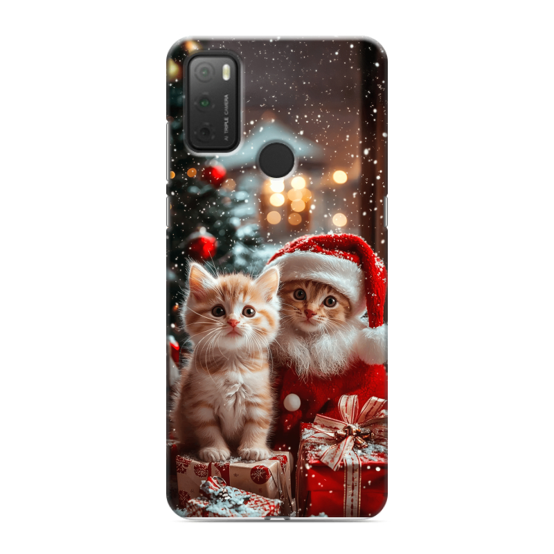 Силиконовый чехол на Alcatel 3L (2021) с принтом Новый год Силиконовый чехол на Alcatel 3L (2021) с принтом Новый год