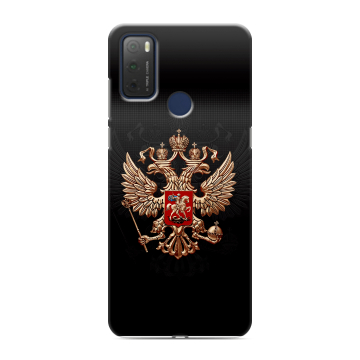 Силиконовый чехол на TCL 20Y с принтом Герб России Силиконовый чехол на TCL 20Y с принтом Герб России