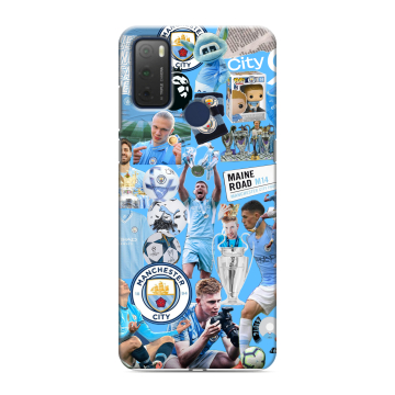 Силиконовый чехол на TCL 20Y с принтом Man City Манчестер Сити