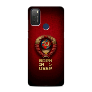 Силиконовый чехол на TCL 20Y с принтом Флаг Герб СССР