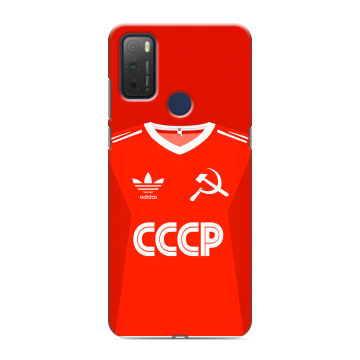 Силиконовый чехол на TCL 20Y с принтом Флаг Герб СССР