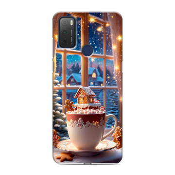 Силиконовый чехол на TCL 20Y с принтом Новый год