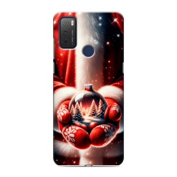 Силиконовый чехол на TCL 20Y с принтом Новый год