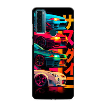 Силиконовый чехол на TCL 20 SE с принтом Гоночные машины Силиконовый чехол на TCL 20 SE с принтом Гоночные машины