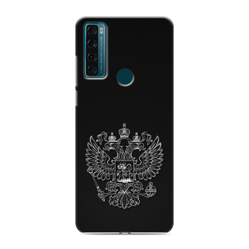 Силиконовый чехол на TCL 20 SE с принтом Герб России