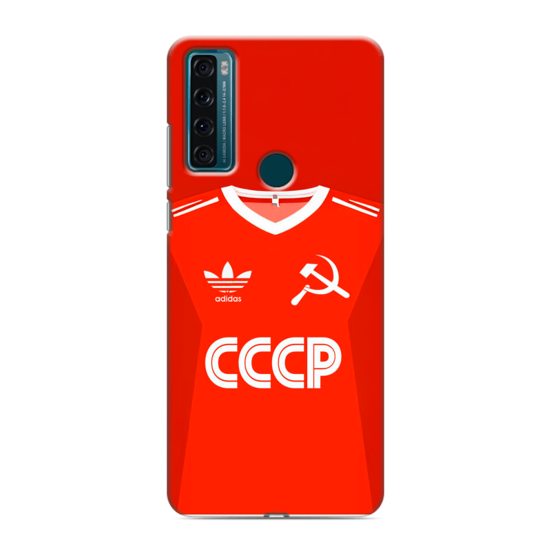 Силиконовый чехол на TCL 20 SE с принтом Флаг Герб СССР Силиконовый чехол на TCL 20 SE с принтом Флаг Герб СССР