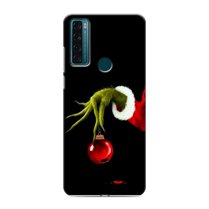 Силиконовый чехол на TCL 20 SE с принтом Новый год Гринч Силиконовый чехол на TCL 20 SE с принтом Новый год Гринч